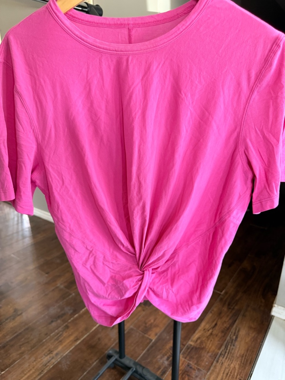 lululemon athletica Knot-Front Short Sleeve Tee in Hot Pink